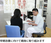 早期改善に向けて親身に取り組みます